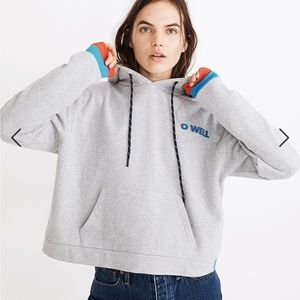 Madewell x Kule O Well Graphic Cropped Hoodie - Size S